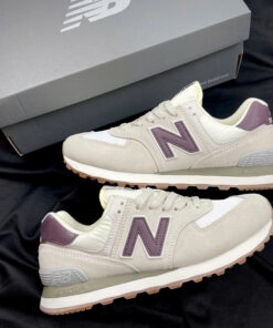 Giày New Balance 574 Da Phấn Tím like Auth