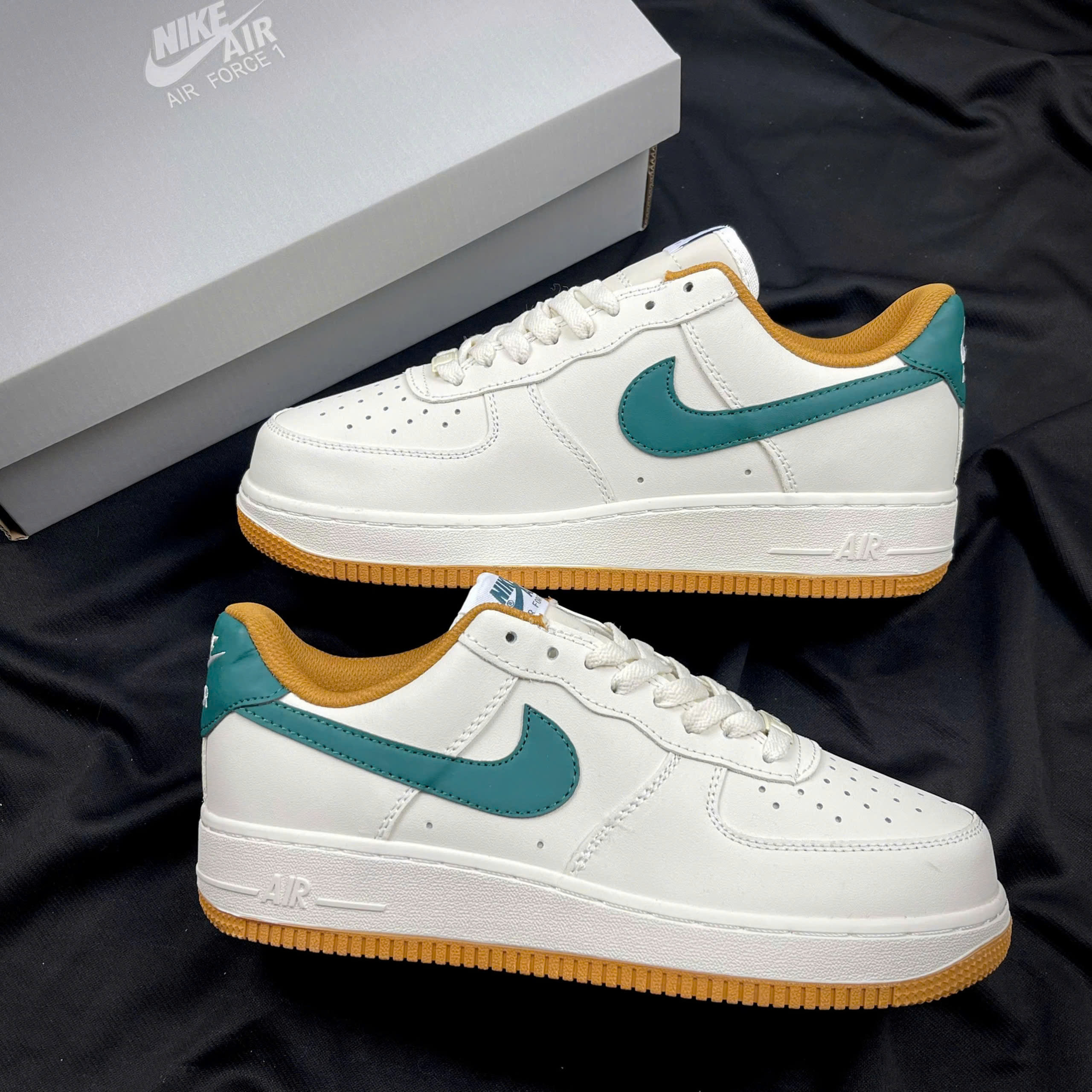 Giày Nike AF1 Xanh vàng bản chuẩn