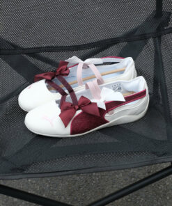 Giày Puma Speedcat Ballet Lace Ruby Shimmer BestQuality – Sneaker Nữ Đỏ Ánh Kim