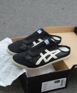 Giày Onitsuka Tiger Mexico 66 Sabot Black Cream - Sneakers Đen Đạp Gót