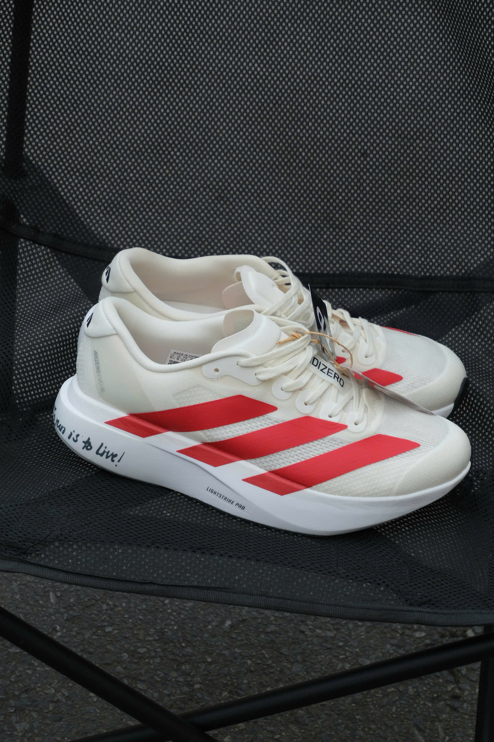 Giày Adidas Adizero Evo SL Trắng Đỏ – Sneakers Trắng Đỏ